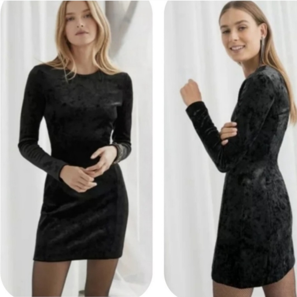 Stockholm Atelier Crushed Velvet Fitted Mini Dress 8